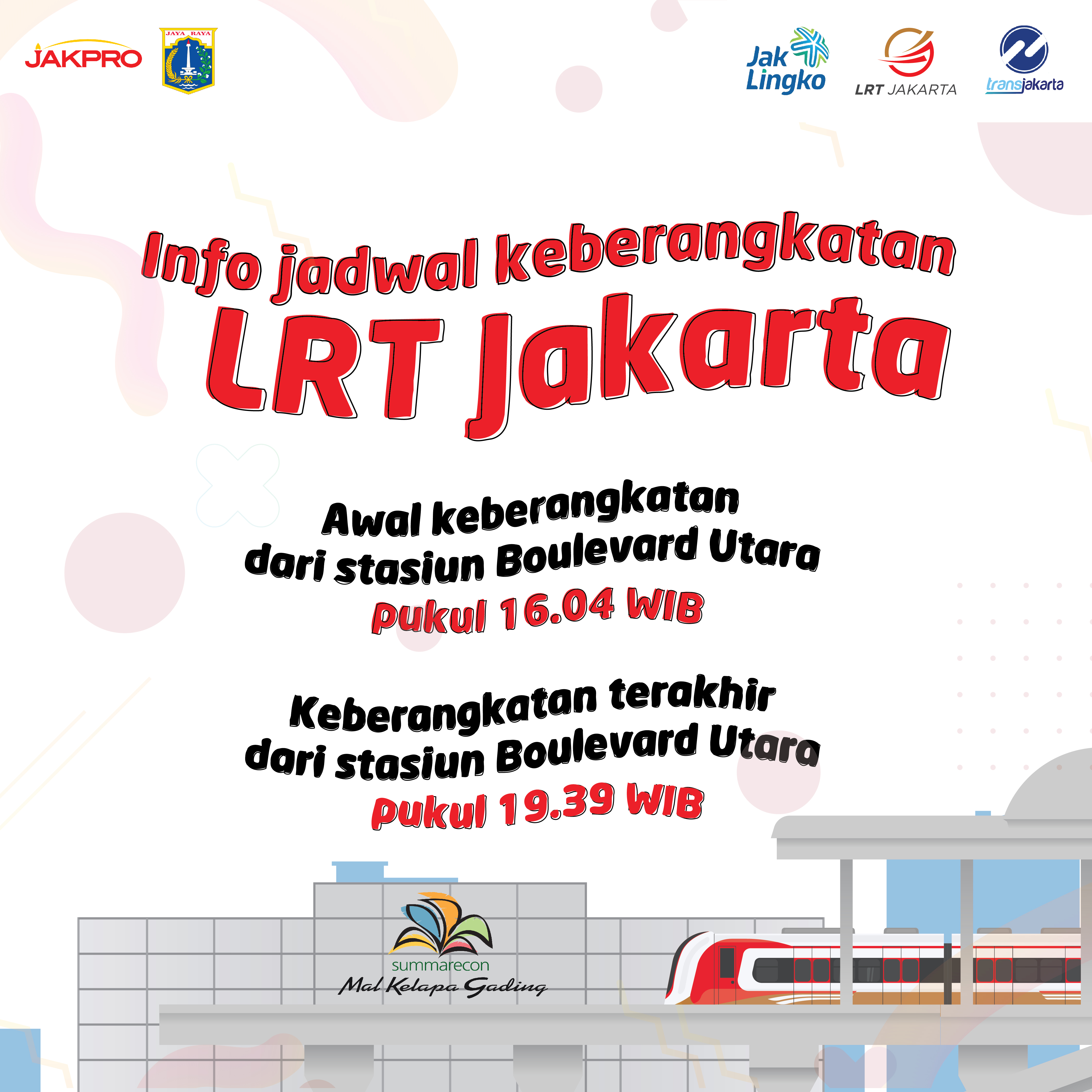 Info Keberangkatan LRTJ